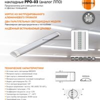 Светильники светодиодные накладные PPO-03 (аналог ЛПО)