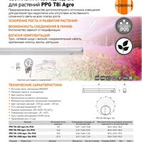 Светильники светодиодные для растений PPG T8i Agro