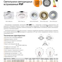 Встраиваемые потолочные светильники PSP-S CARDAN